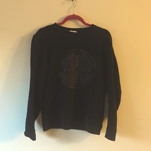 Versace collection large logo black sweatshirt